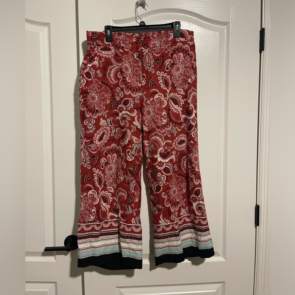 Ann Taylor Factory Flat Front Linen Blend Pants